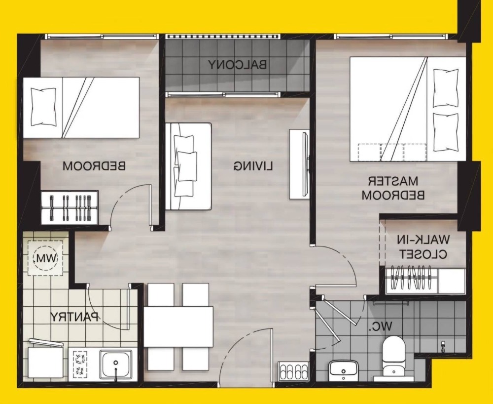 ⛵ให้เช่าคอนโดใหม่ ห้องสวย 2ห้องนอน เสนาคิทท์ ศรีนครินทร์ - ศรีด่าน  LINE: @Condo52  (WL-02)